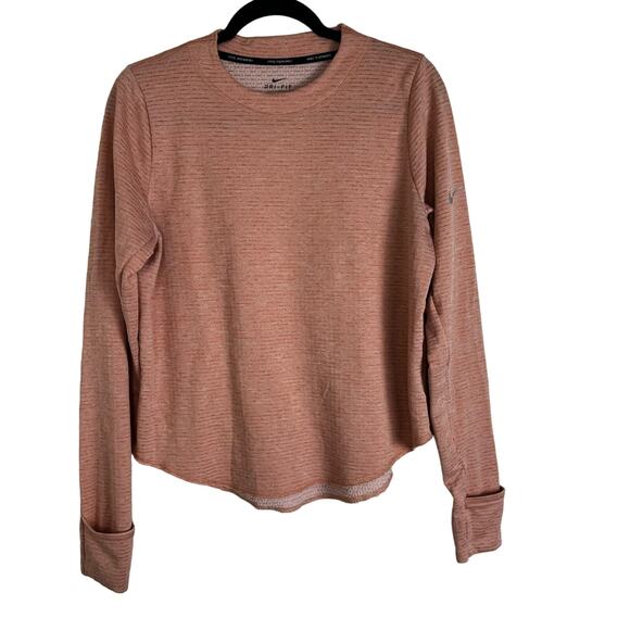Nike Therma Sphere Element Salmon Dri Fit Long Sleeve Running  Size Medium Gym - Picture 1 of 8